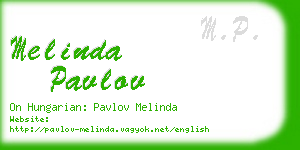 melinda pavlov business card